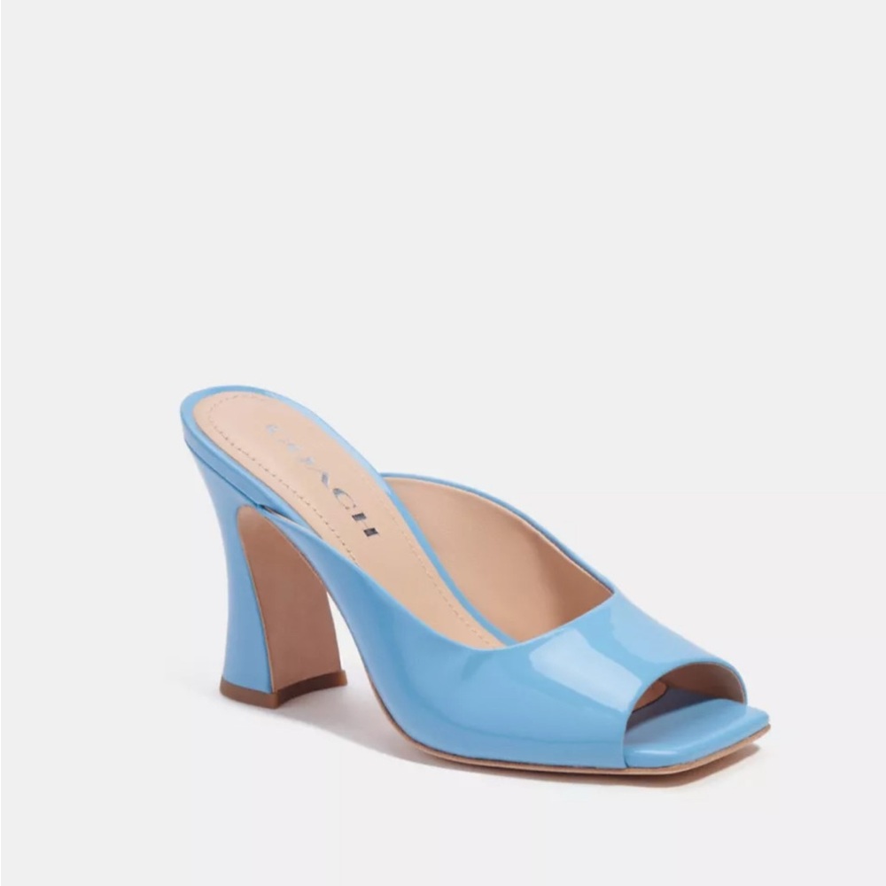 Coach Light Blue Peep Toe Heels